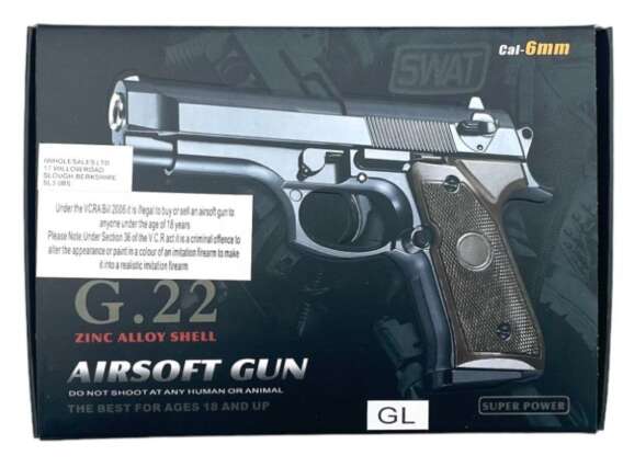 Galaxy G22 Full Metal Spring Pistol (Gold - G22) - Image 5