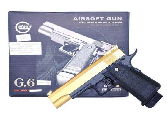 Galaxy G6 5.1 Full Metal Spring Pistol (G6-GOLD) - Image 6