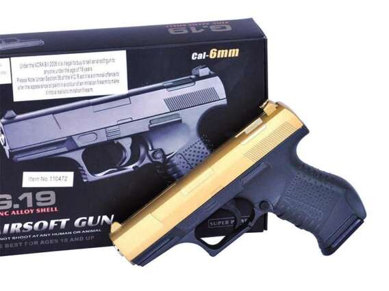 Galaxy G19 Full Metal Spring Pistol (G19-GOLD) - Image 4